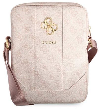 Grote Roze Handtas voor Notebook met Metalen Logo