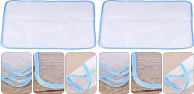 Strijkdoek Set - Hittebestendige Mat - Kleding Beschermen - Anti-glans Effect - 50 x 35 Cm - Wit