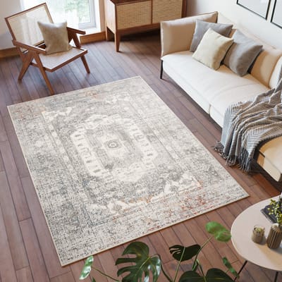Tapiso Venezia Vloerkleed Beige Vintage Oosters Woonkamer Tapijt Maat- 80x150