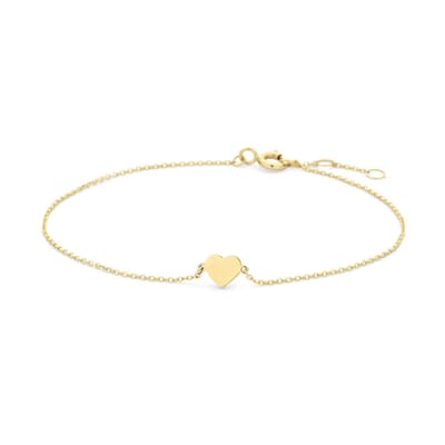 New Bling - 9NBG-0968 - 14K geelgouden armband – hartvorm – klassiek design