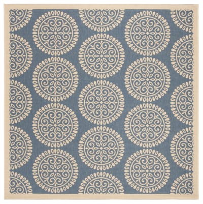 Vloerkleed Molly Vierkant Oceaan in- & outdoor | Safavieh