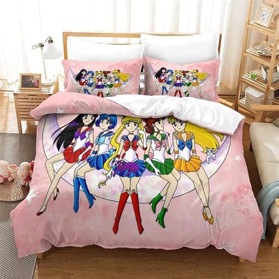 Cartoon Sailor Moon Beddengoed Collecties Prachtige Beddengoed Set Dekbedovertrek Beddekenset Beddengoed Set Luxe Verjaardagscadeau 135x200cm 2pcs