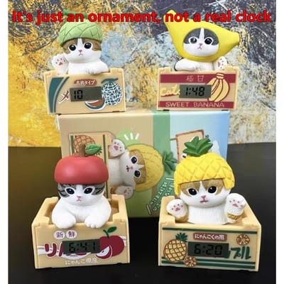 Mofusand Chat Requin Fruits et Abeilles Série Boîte Aveugle Personnages Kawaii Mini Figurines d'Action Jouets Décoration de Bureau Cadeaux d'Anniversaire