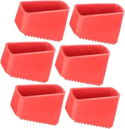 Ladder Voetbeschermers - Ladderdoppen Rubber - Vloer Beschermen - Antislip Ontwerp - 5.5x3.8x2.5cm - Rood