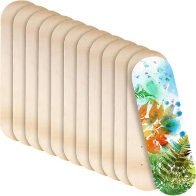Houten Skateboard Decks - Mini Skateboards - DIY Schilderen - 7 Laags Esdoornhout - 17 x 5 Inch - Houtkleur