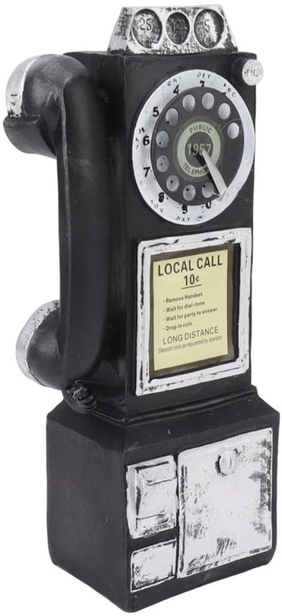 Vintage zwart bureautelefoon, unieke decoratie