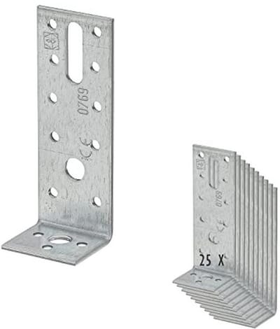 Hoekverbinder 90 x 35 x 40 mm | verzinkt | 25 stuks | Houten connector met corrosiebescherming