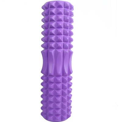Holle Yoga Zuil Foam Roller Spierontspanning Massage Fitness Fascia Bar Stickpaars purple