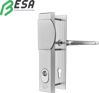 Besa Veiligheidsbeslag 55 greep-kruk met kernbescherming Zilver SKG***