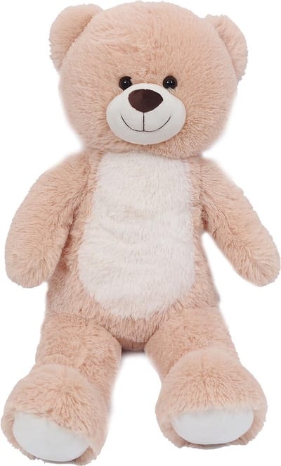 PIA Soft Toys - Pluche Knuffeldier Beer zittend beige - 50 cm