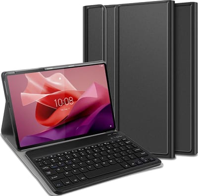 Just in Case tablet Hoes met Toetsenbord geschikt voor Lenovo Tab P12 - AZERTY Bluetooth Keyboard Case - Zwart