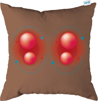 Comfy massagekussen | donkerbruin | massage apparaat met infrarood warmtefunctie | adapter voor auto