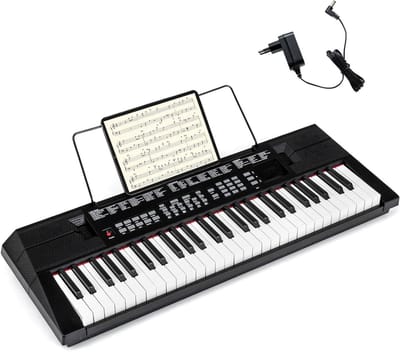 Digitale Piano - Elektronisch Keyboard - Muziek Leren - 54 Gevoelige Toetsen - 85 x 30 x 11 cm - Zwart
