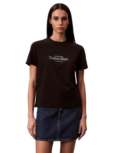 Calvin Klein Ss Classic Nyc Tee Black Taglia: XS | Maglie Sportivi Outlet | Donna | Nero