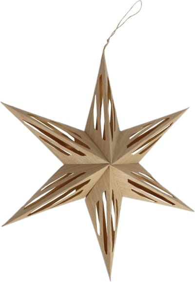 Gerim Papieren decoratie kerstster lampion lichtbruin 30 cm - Kerststerren