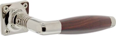 Intersteel Deurkruk Ton Basic - vierkant rozet - nikkel/palissander