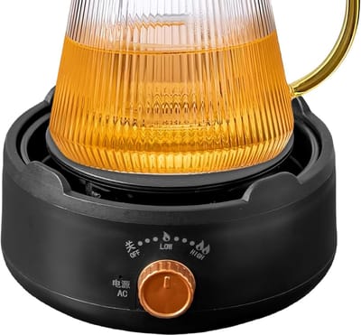 Draagbare Kookplaat - Elektrische Brander - Thee Water Koken - Instelbare Temperatuur - 18x9x9 cm - Zwart