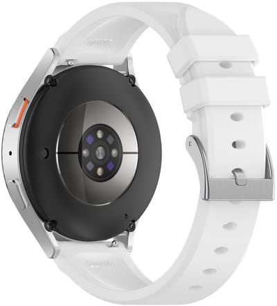 Siliconen bandje - geschikt voor Garmin Venu (2 Plus) / Venu SQ (2) / Vivomove (Style - Sport) / Vivoactive 3 / 5 / 6 / Forerunner 55 / 165 / 245 / 645 / 570 - 42mm - wit
