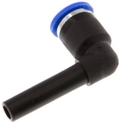 6mm x 6mm 90 graden L-verbinding PA 66 Insteekfitting Plug NBR [2 Stuks]