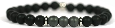 IbizaMen - matte onyx - matte hematiet - 8mm - 21cm