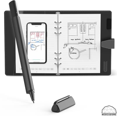 Mercadome® Notebook - Digitaal Notitieblok - Notitieboek - Tekentablet - Draadloos - Stylus pen - Tekenen - 22 cm - 16MB - App in Engels