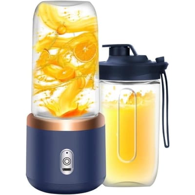 Tasse Juicer Électrique Portable Rechargeable par USB Blender Mixeur Fruits Fabricant de Smoothies Pour Voyage Maison bleu