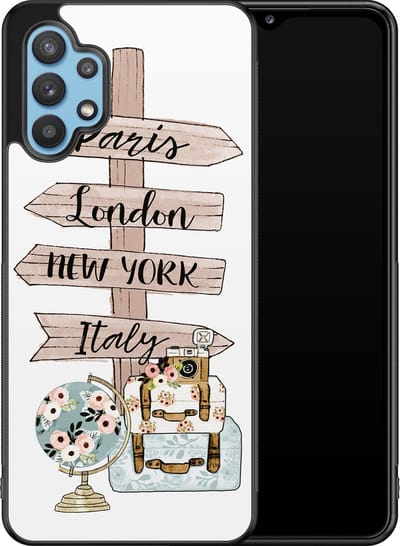 Leuke Telefoonhoesjes - Hoesje geschikt voor Samsung Galaxy A32 5G - Where to go next - Backcover zwart - Tekst - Multi
