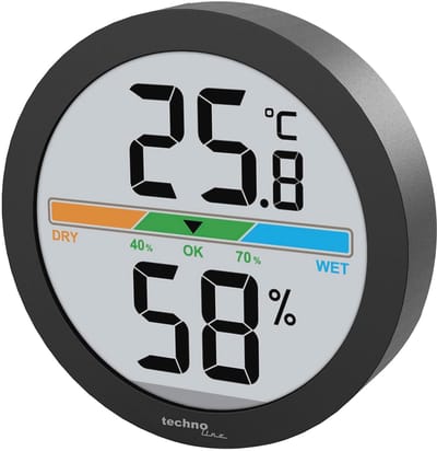 Mini Thermo Hygrometer en Luchtvochtigheidsmeter voor Binnen - Temperatuur- en Vochtigheidsweergave