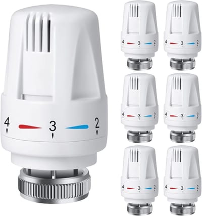 4x Thermostaatkop voor Radiatorverwarming M30 x 1,5 - Temperatuurregeling