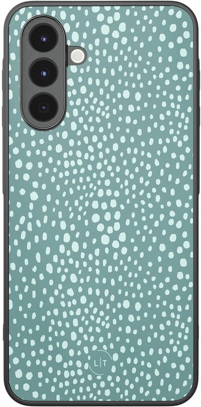 Leuke Telefoonhoesjes - Hoesje geschikt voor Samsung Galaxy A16 - Blue dots - Backcover zwart - Gestipt - Blauw