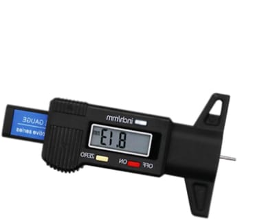Profieldieptemeter - Loopvlakmeter Banden - Banden Controle - Digitaal LCD Display - 0-25.4 mm - Zilver/Zwart/Blauw