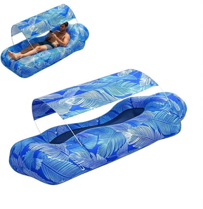 Luchtbed - Opblaasbare bank - Buiten Ontspannen - Zonder pomp - 190x75 cm - Blauw