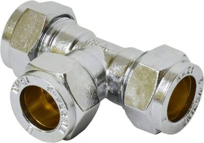Knel T-Stuk 15x15x15mm Chroom