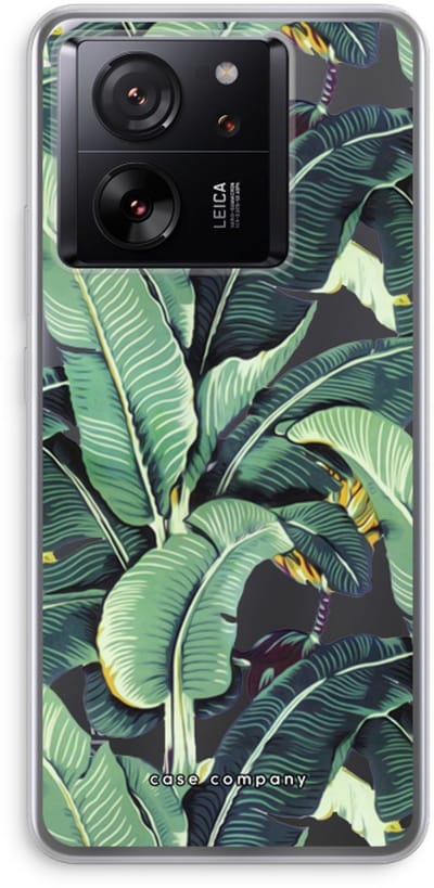 Case Company® - Hoesje geschikt voor Xiaomi 13T Pro hoesje - Bananenbladeren - Soft Cover Telefoonhoesje - Bescherming aan alle Kanten en Schermrand