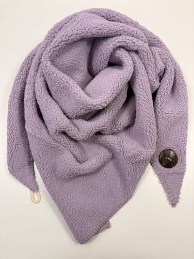 Driehoek winter Sjaal, Teddy van dik materiaal met knoop