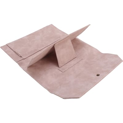 Sac de rangement pour aiguilles à tricoter Housse pour aiguilles à tricoter en PU 13 pouces Organisateur pour la maison, le voyage, le café Rose clair