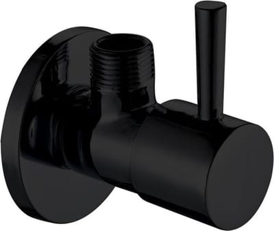 10x luxe hoekstop kraan zwart 1/2 x 3/8