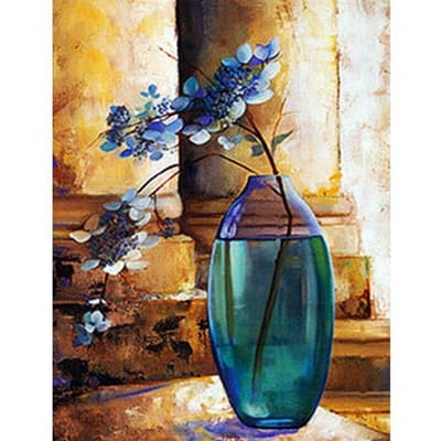 Image strass mosaïque diamant peinture fleur bouteille pleine perceuse point de croix diamant broderie 20X30CM beige