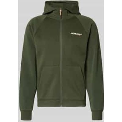 Regular fit sweatjack met logoprint, model 'Thatcher'