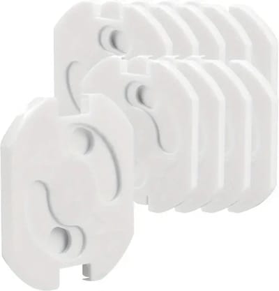 30 Stuks Baby-Stopcontactbescherming - Kinderslot Met Draaimechanisme en 3M-Lijm - Veiligheidsstopcontacten Voor Baby's en Peuters - Wit