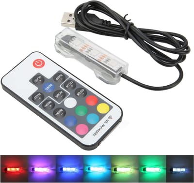 LED Aquarium Verlichting met Afstandsbediening, USB Aansluiting en Zacht Licht voor Kleine Aquaria, Ideaal voor Decoratie en Nachtverlichting