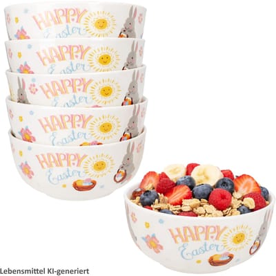 6-delige set EASTER ontbijtbowl van porselein – 170491440