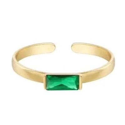 Yehwang Ring Steen groen one size