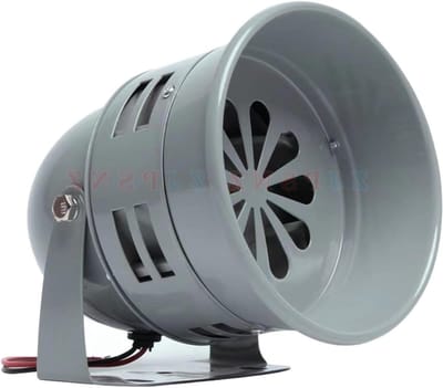 Metalen Motorsirene - Luchtalarm Claxon - Industrieel Alarm - Hoge Geluidssterkte - 110 dB - Metaal