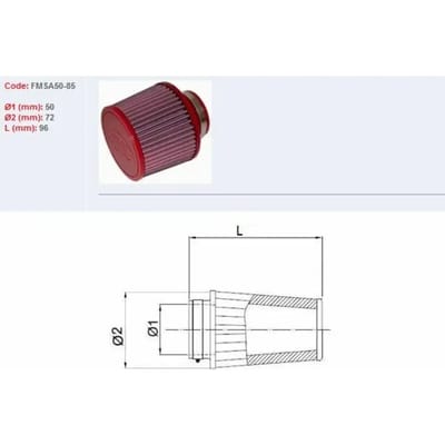 Motorfiets luchtfilter BMC FMSA50 85