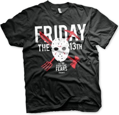Friday The 13th Heren Tshirt -L- The Day Everyone Fears Zwart