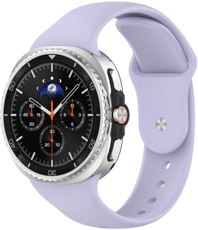 Siliconen bandje - geschikt voor Samsung Galaxy Watch 8 (40mm) / Galaxy Watch 8 (44mm) / Galaxy Watch 8 Classic - druksluiting - lila