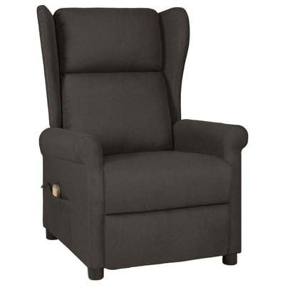 vidaXL Massagestoel stof taupe