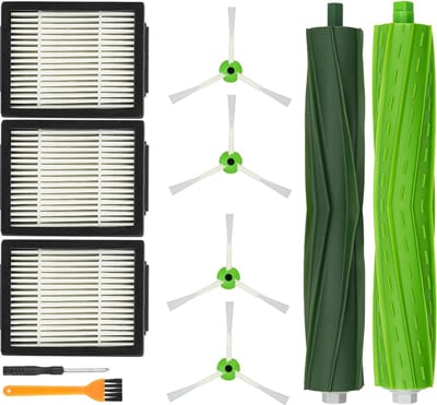 Onderhoudspakket geschikt voor iRobot Roomba i7+ i8+ i5+ i3+ E5 – HEPA Filter - Zijborstel - Roller – 9-delige set – Stofzuiger Vervanging set - Stofzuiger onderdelen