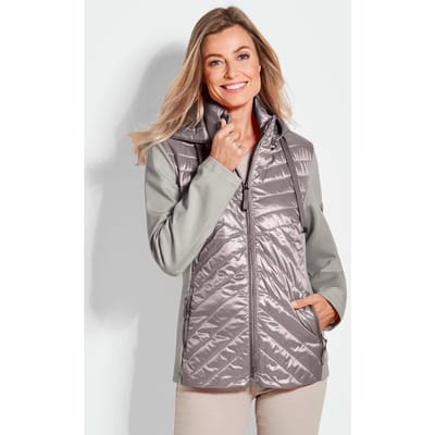 Jas met opstaande kraag - steengrijs - Gr. 38 van Goldner Fashion